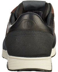 dunkelblaue Leder niedrige Sneakers von Bjorn Borg