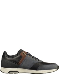 dunkelblaue Leder niedrige Sneakers von Bjorn Borg