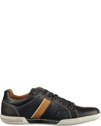 dunkelblaue Leder niedrige Sneakers von Bjorn Borg