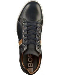 dunkelblaue Leder niedrige Sneakers von Bjorn Borg