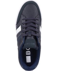 dunkelblaue Leder niedrige Sneakers von Bjorn Borg