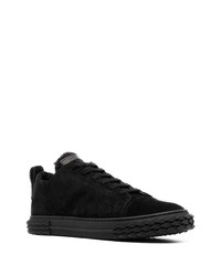 dunkelblaue Leder niedrige Sneakers von Giuseppe Zanotti