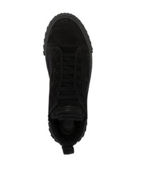 dunkelblaue Leder niedrige Sneakers von Giuseppe Zanotti