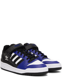 dunkelblaue Leder niedrige Sneakers von adidas Originals