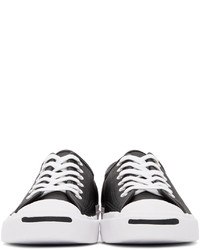 dunkelblaue Leder niedrige Sneakers von Converse