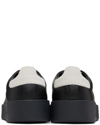 dunkelblaue Leder niedrige Sneakers von adidas Originals