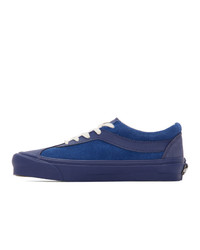 dunkelblaue Leder niedrige Sneakers von Vans