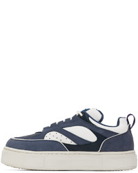 dunkelblaue Leder niedrige Sneakers von Eytys