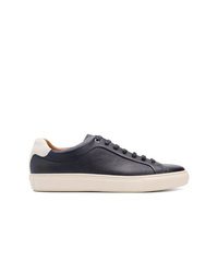 dunkelblaue Leder niedrige Sneakers von BOSS HUGO BOSS