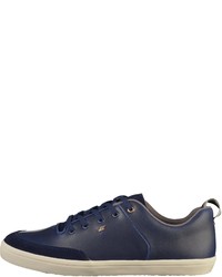 dunkelblaue Leder niedrige Sneakers von Boxfresh