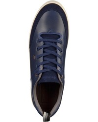 dunkelblaue Leder niedrige Sneakers von Boxfresh