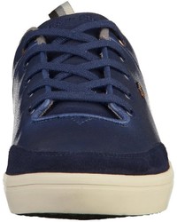 dunkelblaue Leder niedrige Sneakers von Boxfresh