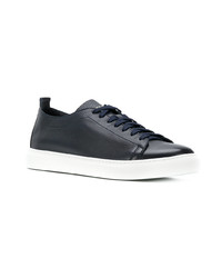 dunkelblaue Leder niedrige Sneakers von Henderson Baracco