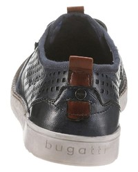 dunkelblaue Leder niedrige Sneakers von Bugatti