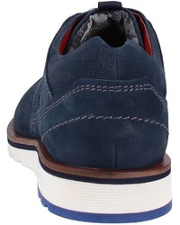 dunkelblaue Leder niedrige Sneakers von Bugatti