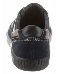 dunkelblaue Leder niedrige Sneakers von Bugatti