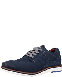 dunkelblaue Leder niedrige Sneakers von Bugatti