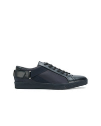 dunkelblaue Leder niedrige Sneakers von Calvin Klein 205W39nyc
