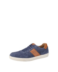 dunkelblaue Leder niedrige Sneakers von camel active