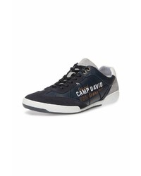 dunkelblaue Leder niedrige Sneakers von Camp David