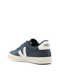 dunkelblaue Leder niedrige Sneakers von Veja