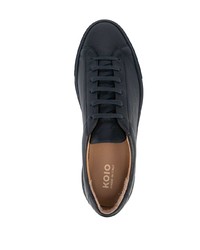 dunkelblaue Leder niedrige Sneakers von Koio