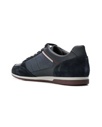 dunkelblaue Leder niedrige Sneakers von Geox