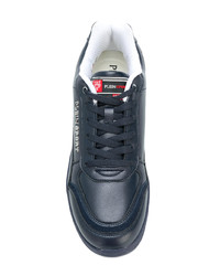 dunkelblaue Leder niedrige Sneakers von Plein Sport