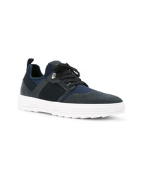 dunkelblaue Leder niedrige Sneakers von Hogan