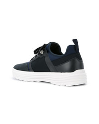 dunkelblaue Leder niedrige Sneakers von Hogan