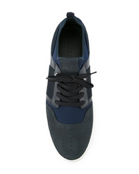 dunkelblaue Leder niedrige Sneakers von Hogan