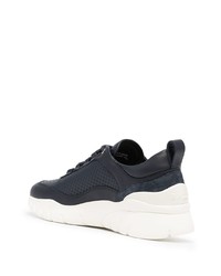 dunkelblaue Leder niedrige Sneakers von Bally