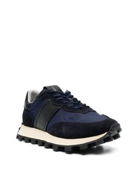 dunkelblaue Leder niedrige Sneakers von Tod's