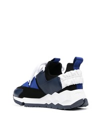 dunkelblaue Leder niedrige Sneakers von Pierre Hardy