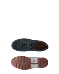 dunkelblaue Leder niedrige Sneakers von Clarks