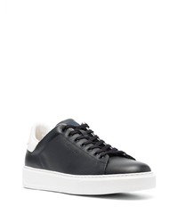 dunkelblaue Leder niedrige Sneakers von Woolrich