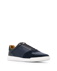 dunkelblaue Leder niedrige Sneakers von BOSS HUGO BOSS