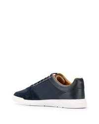 dunkelblaue Leder niedrige Sneakers von BOSS HUGO BOSS