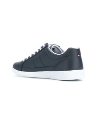 dunkelblaue Leder niedrige Sneakers von Tommy Hilfiger