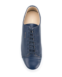 dunkelblaue Leder niedrige Sneakers von Axel Arigato