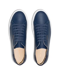 dunkelblaue Leder niedrige Sneakers von Axel Arigato