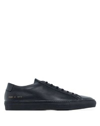 dunkelblaue Leder niedrige Sneakers von Common Projects