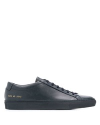 dunkelblaue Leder niedrige Sneakers von Common Projects