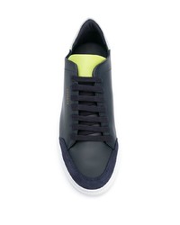 dunkelblaue Leder niedrige Sneakers von Axel Arigato