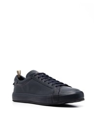 dunkelblaue Leder niedrige Sneakers von Officine Creative