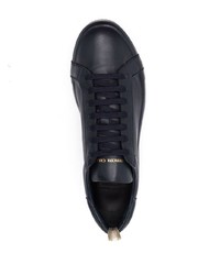 dunkelblaue Leder niedrige Sneakers von Officine Creative