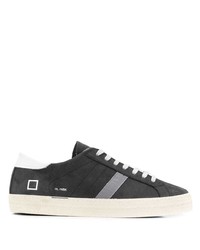 dunkelblaue Leder niedrige Sneakers von D.A.T.E