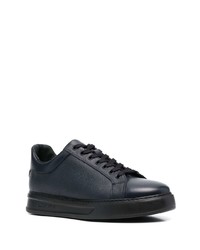 dunkelblaue Leder niedrige Sneakers von Baldinini