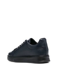 dunkelblaue Leder niedrige Sneakers von Baldinini