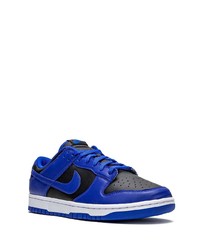 dunkelblaue Leder niedrige Sneakers von Nike